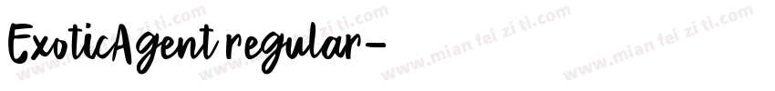 ExoticAgent regular字体转换